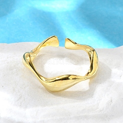 925 Sterling Silver Cuff Rings&nbsp;RJEW-D300-03G