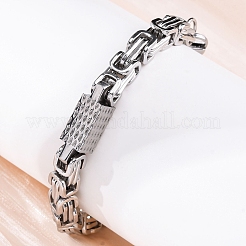 201 Stainless Steel Byzantine Chain Bracelets&nbsp;BJEW-B078-166P