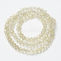 Electroplate Transparent Glass Beads Strands&nbsp;EGLA-A034-T4mm-H03