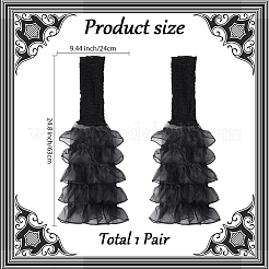 Polyester Ruffle Layered Patchwork Leg Sleeves&nbsp;AJEW-WH20042-75A