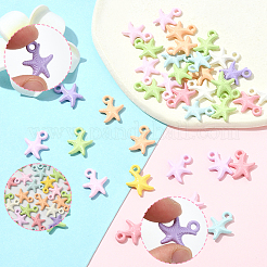 36Pcs Baking Paint Alloy Pendants&nbsp;FIND-SP0004-16B