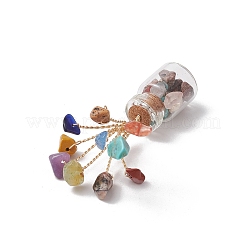 Natural & Synthetic Gemstone Chips Tree of Life Decorations&nbsp;AJEW-JD00016