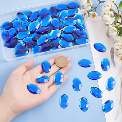 100Pcs Flat Back Acrylic Rhinestone Cabochons&nbsp;OACR-OC0001-19B
