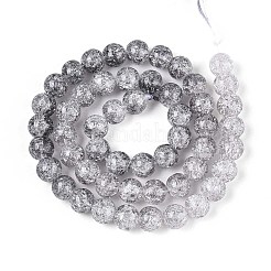Spray Painted Crackle Glass Beads Strands&nbsp;DGLA-C002-8mm-02