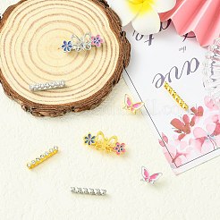 8Pcs Alloy Rhinestone Watch Band Rings&nbsp;FIND-CJ0005-40
