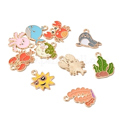 10Pcs Ocean Alloy Enamel Pendants&nbsp;ENAM-F157-01