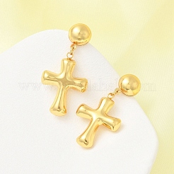 304 Stainless Steel Dangle Stud Earrings for Women&nbsp;EJEW-A125-43G