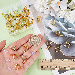 40Pcs Brass Screw Clip Earring Converter&nbsp;KK-ME0001-27G