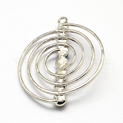 Vortex Chakra Alloy Gemstone Big Pendants&nbsp;PALLOY-R082-01P