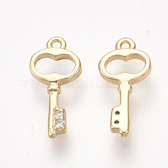 Brass Cubic Zirconia Charms&nbsp;KK-S350-366
