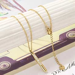Ion Plating(IP) 304 Stainless Steel Pendant Necklace&nbsp;NJEW-K255-16G