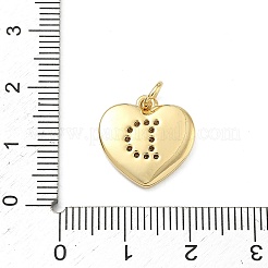 Brass Micro Pave Clear Cubic Zirconia Pendants&nbsp;KK-D229-01G-04