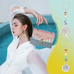 Tibetan Style Alloy Tree of Life Keychains&nbsp;KEYC-UN0001-21