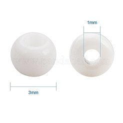 White 8/0 Diameter 3mm Glass Seed Beads Round Pony Loose Bead for Jewelry Making 2.8~3.2mm&nbsp;SEED-PH0005-06