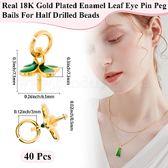 40Pcs Brass Enamel Cup Peg Bails&nbsp;KK-BBC0020-33
