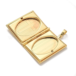Brass Locket Pendants&nbsp;KK-Z115-01G-02