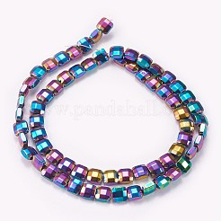 Electroplated Non-magnetic Synthetic Hematite Beads Strands&nbsp;G-P367-C07