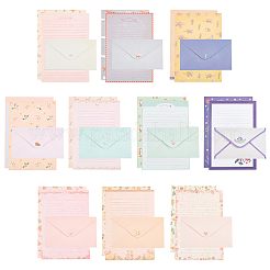 10 Sets 10 Styles Paper Envelopes & Letter Papers Set&nbsp;DIY-BC0002-81