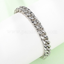 304 Stainless Steel Cuban Link Chain Bracelets for Women Men&nbsp;BJEW-F529-16P