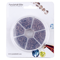 Red Copper Iron Plated Jump Rings with Container Nickel Free for Jewelry Making&nbsp;IFIN-PH0001-06R-NF