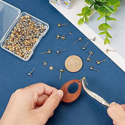 100Pcs 2 Color 304 Stainless Steel Ball Stud Earring Post&nbsp;STAS-PH0005-21