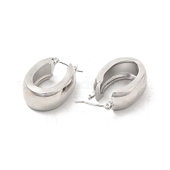 Brass Oval Thick Hoop Earrings for Women&nbsp;EJEW-E273-04P
