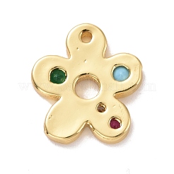 Eco-friendly Brass Micro Pave Cubic Zirconia Pendants&nbsp;KK-D079-10G