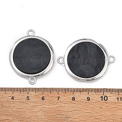 Alloy Acrylic Disc Links Connector Charms&nbsp;AL-E003-07B