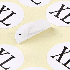 XL Sizes Clothing Size Round Sticker Labels&nbsp;AJEW-WH0014-75E