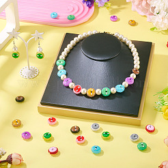 18Pcs 9 Colors Fuuny Painted Glass Beads Enamel Beads&nbsp;LAMP-TA0001-93