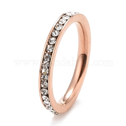 304 Stainless Steel Rhinestone Rings Set&nbsp;STAS-D178-01A