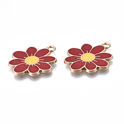 Eco-Friendly Alloy Enamel Pendants&nbsp;X-ENAM-Q437-041C-NR
