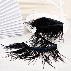 2 Yards Fashion Ostrich Feather Cloth Strand Costume Accessories&nbsp;FIND-GF0003-42A