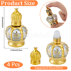 4Pcs Arabian Style Glass Roller Ball Bottles&nbsp;BOTT-CN0001-02