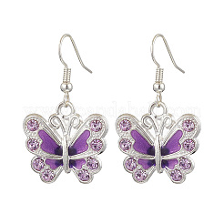 7 Pairs Brass Butterfly Dangle Earrings&nbsp;EJEW-JE06287