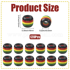 120Pcs Opaque Stripe Resin European Beads&nbsp;RESI-SP0001-56