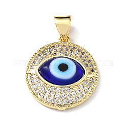 Real 18K Gold Plated Brass Clear Cubic Zirconia Pendants&nbsp;ZIRC-L102-12G
