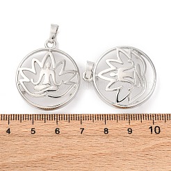 Brass Pendant Cabochon Settings&nbsp;KK-U074-15P