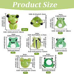 14Pcs 7 Styles Handmade Lampwork Beads&nbsp;LAMP-PA0001-72