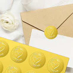 12 Sheets Self Adhesive Gold Foil Embossed Stickers&nbsp;DIY-WH0451-031