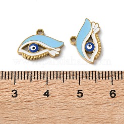 Evil Eye Themes 304 Stainless Steel Enamel Pendants&nbsp;STAS-B100-02G-04