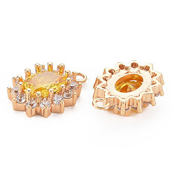 Brass Micro Pave Cubic Zirconia Charms&nbsp;KK-N232-300C
