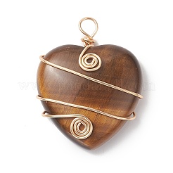 Natural Mixed Stone Copper Wire Wrapped Pendants&nbsp;PALLOY-JF02042