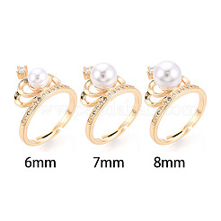 Crown Brass Micro Pave Clear Cubic Zirconia Adjustable Ring Settings&nbsp;KK-T076-29G