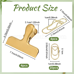 24Pcs 2 Styles Iron Paper Clips&nbsp;AJEW-OC0016-47