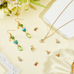 10Pcs 5 Styles Brass Micro Pave Cubic Zirconia Pendants&nbsp;KK-SC0007-51