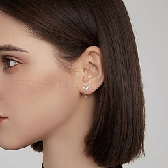 999 Fine Silver Micro Pave Clear Cubic Zirconia Ear Plug Gauges&nbsp;EJEW-P296-06P