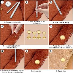 320 Sets 4 Colors 2 Sizes Iron Semi-Tublar Collision Rivets Kits&nbsp;DIY-WH0304-489
