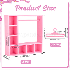 2Pcs Plastic Wardrobe Model&nbsp;DIY-UN0008-60B