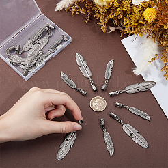 16Pcs 2 Styles Alloy Cord Ends&nbsp;FIND-GF0009-76